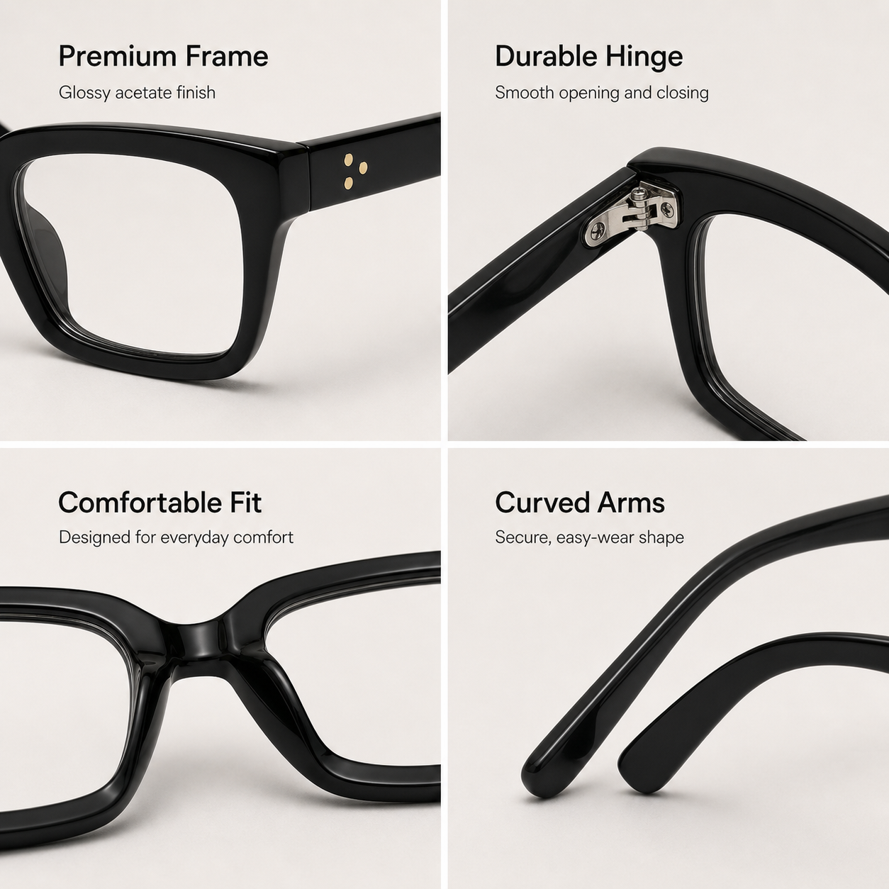 Essentia Blue Light Glasses – bold square frame
